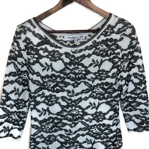 Angelica-Val Large women’s sweater black/white